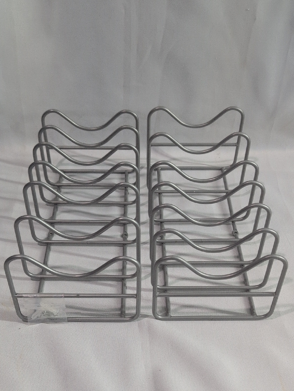 Metal Plate/Lid Holder Organizer - Silver